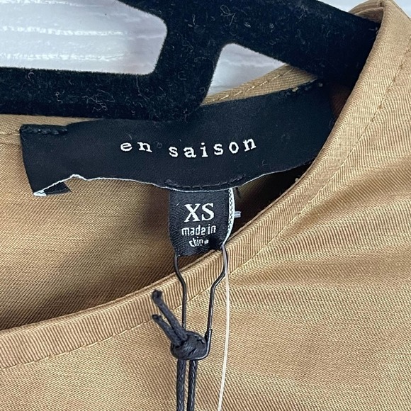 En Saison Balloon Sleeve Cotton Blend Poplin Midi Dress Women's Size XS NWT - Picture 11 of 12